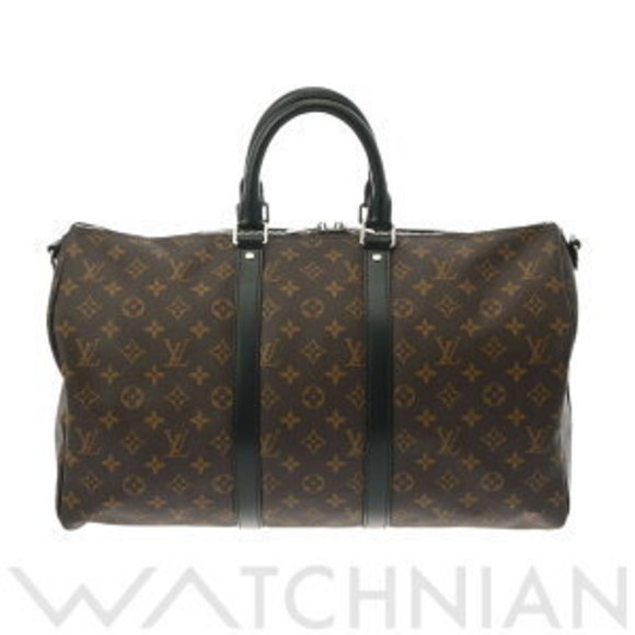 Louis Vuitton Macassar Keepall Bandouliere Brown Black Bag - Picture 1 of 9